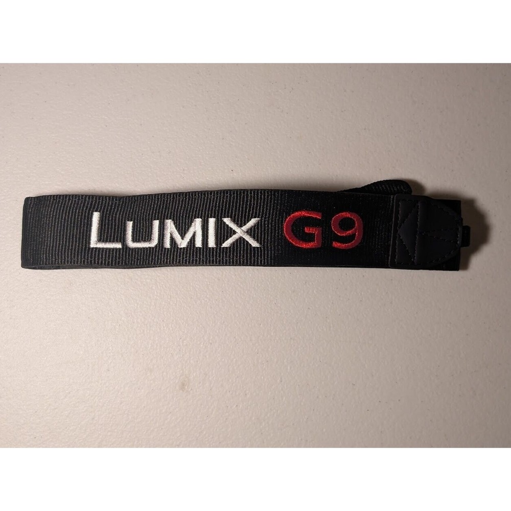 Panasonic Lumix G9 Camera Neck Strap Black Embroidered OEM - Picture 1 of 1